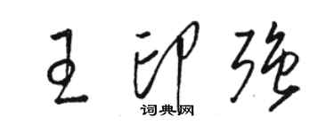 駱恆光王印強草書個性簽名怎么寫