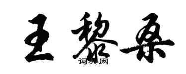 胡問遂王黎桑行書個性簽名怎么寫