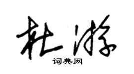 朱錫榮杜游草書個性簽名怎么寫