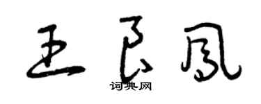 曾慶福王良鳳草書個性簽名怎么寫