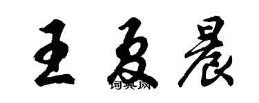 胡問遂王夏晨行書個性簽名怎么寫