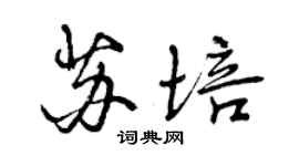 曾慶福蘇培行書個性簽名怎么寫