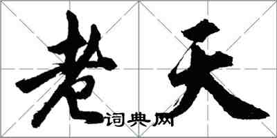 胡問遂老天行書怎么寫