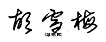 朱錫榮胡雪梅草書個性簽名怎么寫