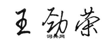 駱恆光王勁榮行書個性簽名怎么寫