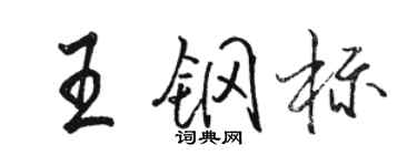 駱恆光王鋼標行書個性簽名怎么寫