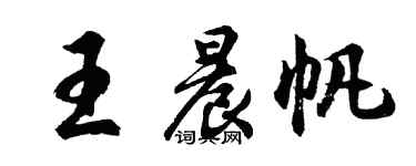 胡問遂王晨帆行書個性簽名怎么寫