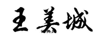 胡問遂王美城行書個性簽名怎么寫