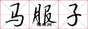 馬服子怎么寫好看