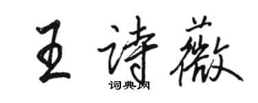 駱恆光王詩薇行書個性簽名怎么寫