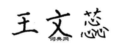 何伯昌王文蕊楷書個性簽名怎么寫