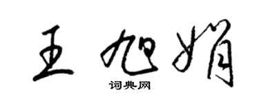 梁錦英王旭娟草書個性簽名怎么寫