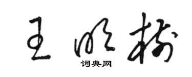 駱恆光王明樹草書個性簽名怎么寫