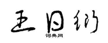 曾慶福王日衍草書個性簽名怎么寫