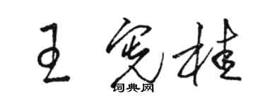 駱恆光王憲桂草書個性簽名怎么寫