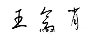 梁錦英王會肖草書個性簽名怎么寫