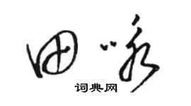 駱恆光田詠草書個性簽名怎么寫