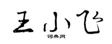曾慶福王小飛行書個性簽名怎么寫