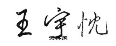 駱恆光王宇忱行書個性簽名怎么寫