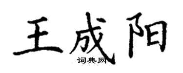 丁謙王成陽楷書個性簽名怎么寫