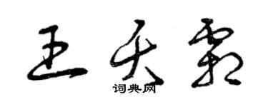 曾慶福王夭霜草書個性簽名怎么寫