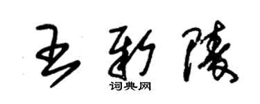 朱錫榮王新陵草書個性簽名怎么寫