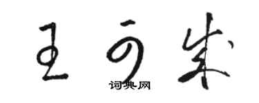 駱恆光王可成草書個性簽名怎么寫