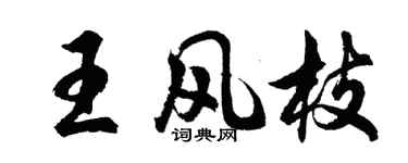 胡問遂王風枝行書個性簽名怎么寫