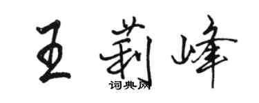 駱恆光王莉峰行書個性簽名怎么寫