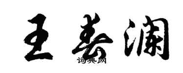 胡問遂王春瀾行書個性簽名怎么寫