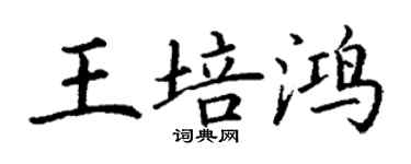 丁謙王培鴻楷書個性簽名怎么寫