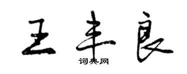 曾慶福王豐良行書個性簽名怎么寫