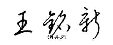 梁錦英王銘新草書個性簽名怎么寫