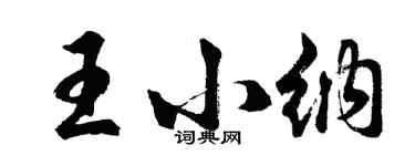 胡問遂王小納行書個性簽名怎么寫