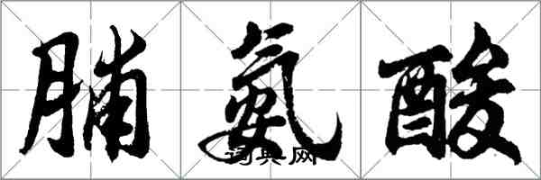 胡問遂脯氨酸行書怎么寫