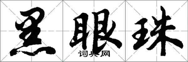 胡問遂黑眼珠行書怎么寫