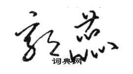 駱恆光郭蕊草書個性簽名怎么寫