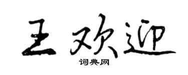曾慶福王歡迎行書個性簽名怎么寫