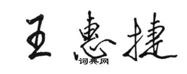 駱恆光王惠捷行書個性簽名怎么寫