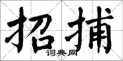 翁闓運招捕楷書怎么寫