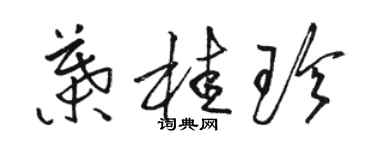 駱恆光葉桂珍草書個性簽名怎么寫