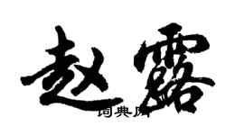 胡問遂趙露行書個性簽名怎么寫