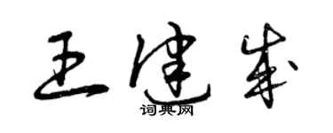 曾慶福王健成草書個性簽名怎么寫
