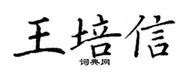 丁謙王培信楷書個性簽名怎么寫