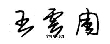 朱錫榮王雲周草書個性簽名怎么寫