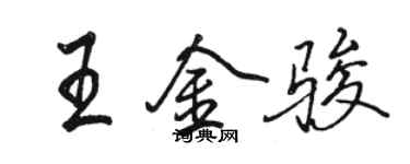 駱恆光王金駿行書個性簽名怎么寫