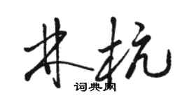 駱恆光林杭草書個性簽名怎么寫