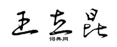 曾慶福王立昆草書個性簽名怎么寫