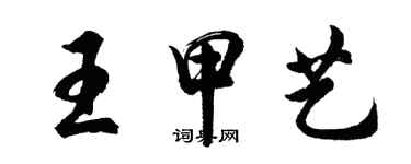 胡問遂王甲藝行書個性簽名怎么寫
