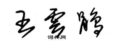朱錫榮王雲鵑草書個性簽名怎么寫